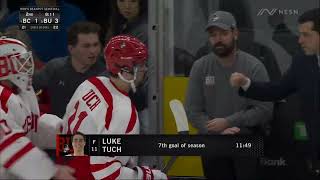 2024 Beanpot  Boston University vs Boston College Highlights [upl. by Erialb]