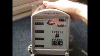 Halda Mechanical Taxi Meter for UK market  Pounds shillings and pence [upl. by Jake]