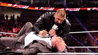 A look at the rivalry between Triple H and Brock Lesnar Raw March 25 2013 [upl. by Norac]