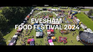 Aerial view of The Evesham Food Festival [upl. by Chan471]