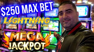 250 Max Bet NON STOP BONUSES On Lightning Link 🔴High Limit Live Casino Play From Las Vegas [upl. by Sisenej]