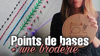 Broderie débutant points de base et première broderie [upl. by Naida659]