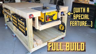 How to Make a Workbench with a Built In Table Saw [upl. by Akimed]