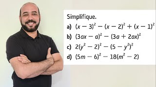 PRODUTOS NOTÁVEIS  Simplifique as expressões passo a passo [upl. by Yeslehc]