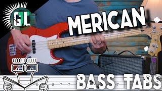 Descendents  Merican  Bass Cover With Tabs in the Video [upl. by Agnot93]