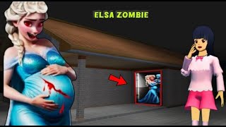 Elsa Zombie Haunting in Secret horror places 😱 Sakura School Simulator Story 👺 [upl. by Atiuqel]