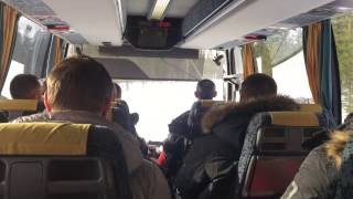 Bus Driving on ice and snow in Lapland [upl. by Gladine753]