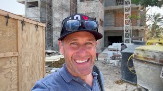 Touring the new CLEAR WATER RESORT project on Ambergris Caye Belize [upl. by Hepsoj]