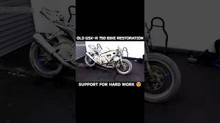 Old GSX–R750 bike restoration 🤯 Restored old bike to new restoration shorts [upl. by Theis791]