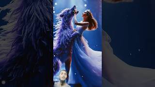 The Women Performs a Fashion with A Wolf on AGT americagottalent talent agt shorts magic [upl. by Woodman]