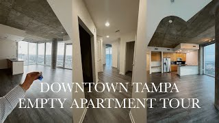 EMPTY APARTMENT TOUR  downtown tampa highrise 1 bed  den [upl. by Jadwiga]