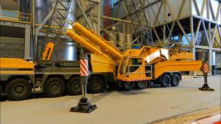 Liebherr LTM 11200 with full luffing jib assembly [upl. by Ahsiam]