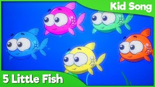 Five Little Fish Song for Kids 🎣 [upl. by Darlleen]