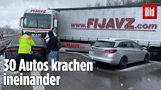 Massencrash auf der A9 nach plötzlichem Hagel  Ingolstadt [upl. by Itnavart]