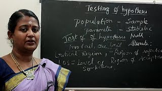 Testing of Hypothesis  Basic ideas in Tamil [upl. by Ahdar]