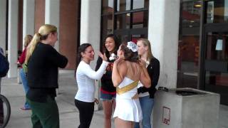 USC Baton Twirler Tryouts Jena Bartoli after being selected to join the team April 2010 [upl. by Forward939]