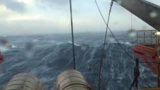 North sea storm from PBLJ floater [upl. by Ellynad]