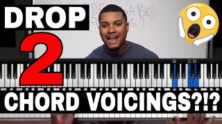 Drop 2 Voicings In Gospel Music  Chord Voicings Lesson [upl. by Ecirehs]