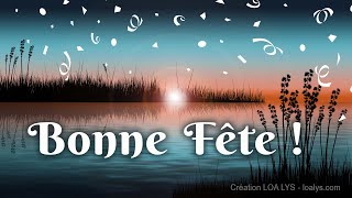 Bonne fête  Carte animée pour la fête prénom [upl. by Capon]