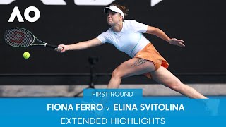 Fiona Ferro v Elina Svitolina Highlights 1R  Australian Open 2022 [upl. by Meta]