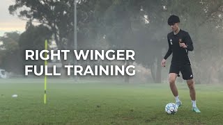 Individual Right Winger Training  Match Specific Drills [upl. by Graaf391]