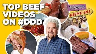 Top 20 MostInsane Beef Videos on DDD with Guy Fieri  Diners DriveIns and Dives  Food Network [upl. by Lettig]