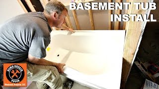 How to Install a Bathtub in Basement Bathrooms  by Home Repair Tutor [upl. by Gerlac]