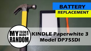 Kindle Paperwhite 3 DP75SDI battery replacement [upl. by Yznyl153]