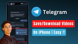 How to Save  Download Video From Telegram IPhone  iPad Updated Tutorial [upl. by Ynaoj]