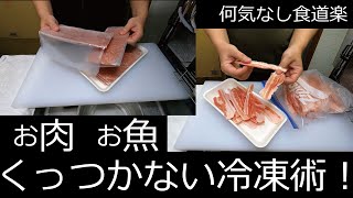 【何気なし食道楽】肉、魚のくっつかない冷凍術ゲンナイ式冷凍術 [upl. by Marlo]