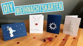 3 DIY Weihnachtskarten basteln  Karten für Weihnachten gestalten [upl. by Rolandson]