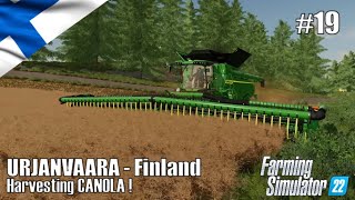 Harvesting CANOLA  19 URJANVAARA  Finland  FS22  PlayStation 5 [upl. by Earissed]