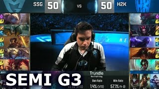 SSG vs H2K  Game 3 Semi Finals Worlds 2016  LoL S6 World Championship Samsung vs H2K Gaming G3 [upl. by Aidualk]