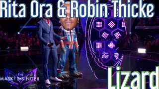 Rita Ora amp Robin Thicke Thinks Lizard Could Be Sisqó  The Masked Singer Season 11 Ep 4 [upl. by Penelopa]