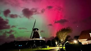 Noorderlicht boven Hollum  Lichtgordijnen aan de hemel van Ameland [upl. by Travis]