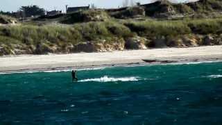 Kite and Windsurf on stormy day La Torche Bretagne Finistère [upl. by Ib256]