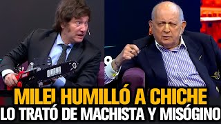 MILEI HUMILLÓ A CHICHE QUE LO TRATÓ DE MACHISTA Y MISÓGINO [upl. by Llenoj547]