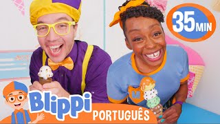 Blippi e Meekah ao Contrário  MELHORES EPISÓDIOS DO BLIPPI  Vídeos Educativos para Crianças [upl. by Rasaec]