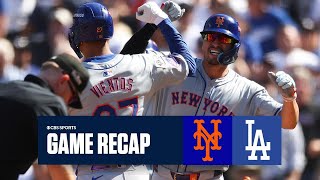 Mets CAPITALIZE on early lead defeat Dodgers in Game 2 to even series  Game Recap [upl. by Hightower258]