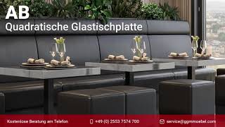 Glastischplatte AB  Quadratisch  Gehärtetes Glas  ESGSicherheitsglas [upl. by Alisan]