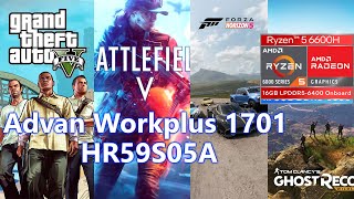 Advan Workplus 1701 HR59S05A  GAMING TEST [upl. by Rikahs]