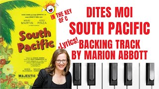 Dites Moi South Pacific  Backing Track amp Lyrics 🎹 C [upl. by Jarrid229]