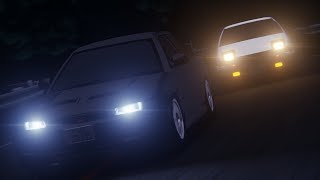 【頭文字Dリメイク】Initial D AE86 vs EVO3 in Blender 【Initial D × Blender】 [upl. by Fennessy]