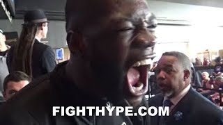 quotBOOOOMBZQUUUAAADquot DEONTAY WILDER SECONDS AFTER WAR OF WORDS WITH STIVERNE RELAXED BUT READY [upl. by Akanke]