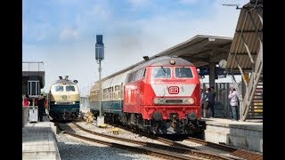 Special 218 402 Railsystems RP mit Sonderzug Motorstarts und Ausfahrten [upl. by Okomot905]