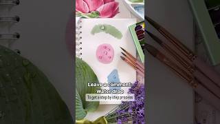 Process of painting realistic water drops with water colour trendingshorts artist [upl. by Leena]