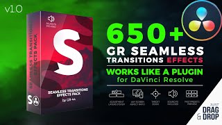 Seamless Transitions Pack ★ DaVinci Resolve Templates ★ [upl. by Ttoille]