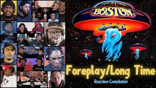 REACTION COMPILATION  Boston  Foreplay  Long Time  First Time Mashup [upl. by Ettenahc]