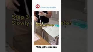 Male catheterisation 💉 catheter insertion malecatheterisation ytshorts viralshort [upl. by Arimihc]