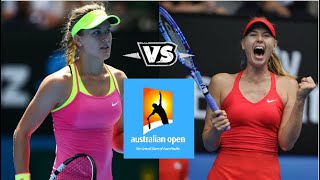 Sharapova vs Bouchard ● 2015 AO QF Highlights [upl. by Tades590]